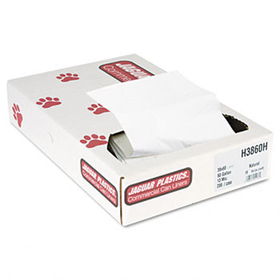 Jaguar Plastics H3860H - Heavy Grade Can Liners, 60 gal, 13 mic, 38 x 60, Natural, 200/Cartonjaguar 