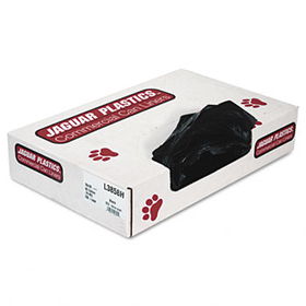 Jaguar Plastics L3858H - Industrial Strength Commercial Can Liners, 60 gal, .7 mil, Black, 100/Cartonjaguar 