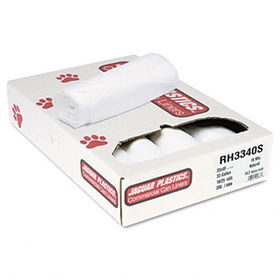 Jaguar Plastics RH3340S - Super Extra-Heavy Bags, 33 gal, 16mic, 33 x 40, 10 Rolls of 25 Bags, 250/Carton