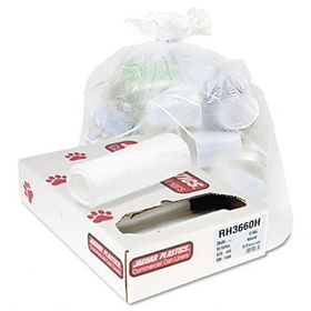 Jaguar Plastics RH3660H - Heavy Grade Liners, 55 gal, 13 mic, 36 x 60, 8 Rolls of 25 Bags, 200/Cartonjaguar 