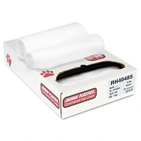 Jaguar Plastics RH4048S - Super Extra-Heavy Bags, 45 gal, 16 mic, 40 x 48, 10 Rolls of 25 Bags, 250/Carton