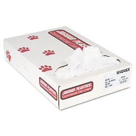 Jaguar Plastics W4046X - Industrial Strength Commercial Can Liners, 45 gal, .9mil, White, 100/Carton