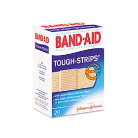 BAND-AID 4408 - Flexible Fabric Adhesive Tough Strip Bandages, 1 x 3-1/4, 20/Boxband 