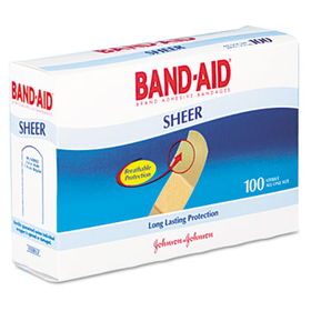 BAND-AID 4634 - Sheer Adhesive Bandages, 3/4 x 3, 100/Box