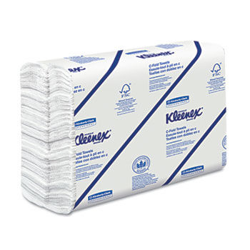 KIMBERLY-CLARK PROFESSIONAL* 01500 - KLEENEX C-Fold Paper Towels, 10 1/8 x 13 3/20, White, 150/Pack, 16/Cartonkimberly 