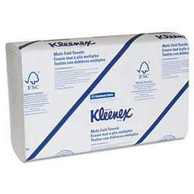 KIMBERLY-CLARK PROFESSIONAL* 01890 - KLEENEX Multifold Paper Towels, 9 1/5 x 9 2/5, White, 150/Pack, 16/Cartonkimberly 
