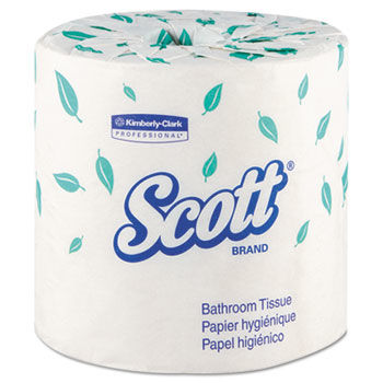 KIMBERLY-CLARK PROFESSIONAL* 04460 - SCOTT Standard Roll Bathroom Tissue, 2-Ply, 605 Sheets/Roll, 80/Carton