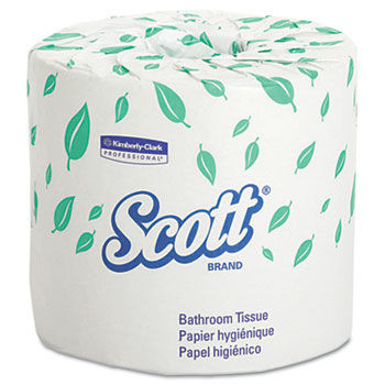 KIMBERLY-CLARK PROFESSIONAL* 13607 - SCOTT Standard Roll Bathroom Tissue, 2-Ply, 605 Sheets/Roll, 20 Rolls/Carton