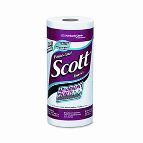 KIMBERLY-CLARK PROFESSIONAL* 13608 - SCOTT Perforated Kitchen Towel Rolls, 8 7/8 x 11, White, 96/Roll, 15/Carton