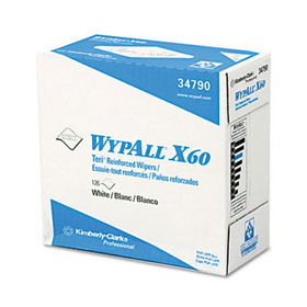 KIMBERLY-CLARK PROFESSIONAL* 34790BX - WYPALL X60 Wipers, HYDROKNIT, 9 1/8 x 16 4/5, 126/Boxkimberly 