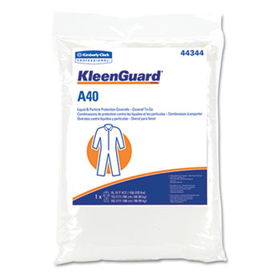 KIMBERLY-CLARK PROFESSIONAL* 44344 - KLEENGUARD A40 Coverall To-Go, Microporous Film Laminate, XL, White, 25/Carton