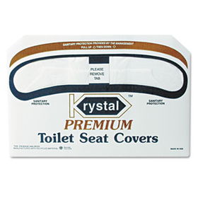 Krystal K2500 - Premium Half-Fold Toilet Seat Covers, 250 Covers/Box, 10 Boxes/Carton