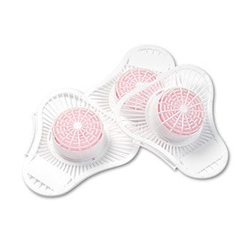 Krystal PBS - Urinal Screens w/Deodorizer Block, Cherry Fragrance, 12 Screens/Boxkrystal 
