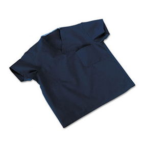 Medline 910JNTLCM - ComfortEase Scrub Tops, Washable, Poly/Cotton, Large, Midnight Blue, 24/Cartonmedline 