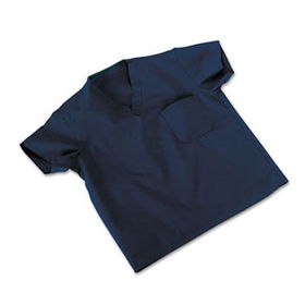 Medline 910JNTMCM - ComfortEase Scrub Tops, Washable, Poly/Cotton, Med, Midnight Blue, 24/Carton