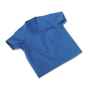 Medline 910JTHLCM - ComfortEase Scrub Tops, Washable, Poly/Cotton, Large, Sky Blue, 24/Cartonmedline 