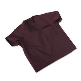 Medline 910JWNSCM - ComfortEase Scrub Tops, Washable, Poly/Cotton, Small, Wine, 24/Carton