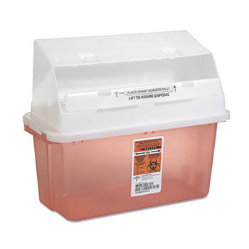 Medline MDS705151 - Sharps Container, Freestanding & Wall Mountable, 5 qt, 23.5w x 19.7d x 28h, Red