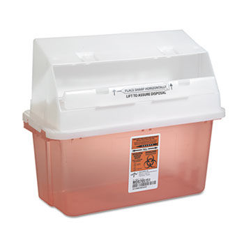 Medline MDS705151 - Sharps Container, Freestanding & Wall Mountable, 5 qt, 23.5w x 19.7d x 28h, Redmedline 