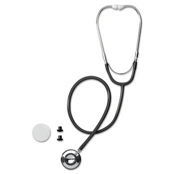 Dual-Head Stethoscope, 22"" Long, Black Tubemedline 