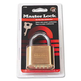 Master Lock 175D - Resettable Combination Padlock, 2 wide, Brassmaster 