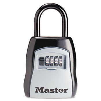 Master Lock 5400D - Locking Combination 5-Key Steel Box, 3 1/2w x 1 5/8d x 4h, Black/Silvermaster 
