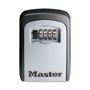 Master Lock 5401D - Locking Combination 5-Key Steel Box, 3 7/8w x 1 1/2d x 4 5/8h, Black/Silvermaster 