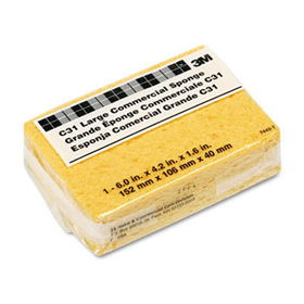 3M C31 - Commercial Cellulose Sponge, Yellow, 4-1/4 x 6