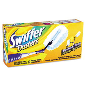Swiffer 44750 - Dusters, Plastic Handle Extends to 3 ft., 1 Handle & 2 Dusters/Box