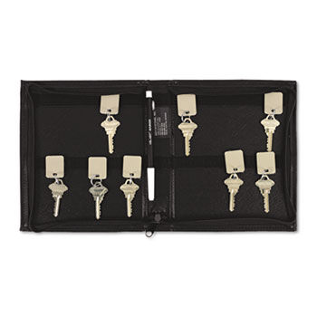 SecurIT 04987 - Security-Backed Zippered Case, 144-key,Vinyl, Black, 7 x 1 x 8 3/8