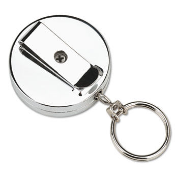 SecurIT 04990 - Pull Key Reel Wearable Key Organizer, Stainless Steel