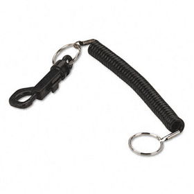 SecurIT 04992 - Key Coil Chain N Clip Wearable Key Organizer,Flexible Coil, Black