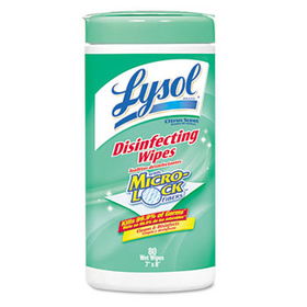 LYSOL Brand 77182CT - Lemon & Lime Blossom Sanitizing Wet Wipes, Cloth, 6 x 8, 80/Canister, 6/Cartonlysol 