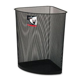 RolodexTM 84520 - Corner Waste Can, Square, Wire Mesh, 18qt, Blackrolodextm 