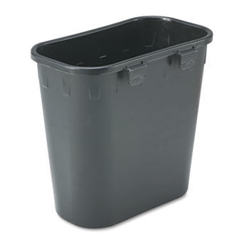 Safco 2944BL - Paper Pitch Recycling Bin, Rectangular, Polyethylene, 1 3/4 gal, Black