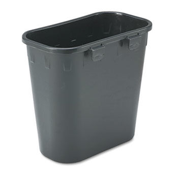 Safco 2944BL - Paper Pitch Recycling Bin, Rectangular, Polyethylene, 1 3/4 gal, Blacksafco 