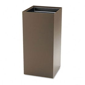 Safco 2982BR - Public Recycling Container, Square, Steel, 31 gal, Brownsafco 
