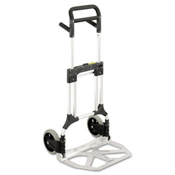 Safco 4055NC - Stow-Away Heavy Duty Hand Truck, 500lb Capacity, 23w x 24d x 50h, Aluminum