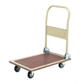 Safco 4077 - FoldAway Platform Trucks, 700lb, 18-5/8w x 28-3/4d x 36h, Tropic Sand/Brownsafco 