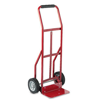 Safco 4081R - Two-Wheel Steel Hand Truck, 300lb Capacity, 18 x 44, Red