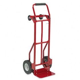 Safco 4086R - Two-Way Convertible Hand Truck, 500-600lb Capacity, 18w x 51h, Red