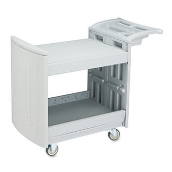 Safco 5330GR - Utility Cart, 2-Shelf, 45w x 22-7/8d x 37-1/4h, Light Gray