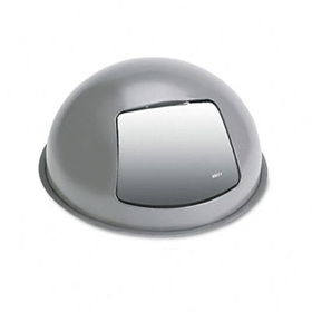 Safco 9609CH - Optional Steel Push Top Dome Lid, 16 x 8 ,Charcoalsafco 