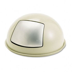Safco 9609SA - Optional Push Top Dome Lid for 20 gal Round Wastebasket, 16' Diameter, Sandsafco 