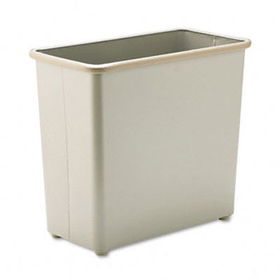 Safco 9616SA - Fire-Safe Wastebasket, Rectangular, Steel, 27 1/2 qt, Sandsafco 