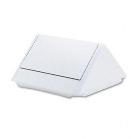 Safco 9664WH - Square Swing Top Receptacle Lid, 18 x 18 x 9 3/8, White