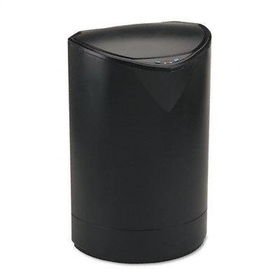 Safco 9755BL - Kazaam Motion-Activated Receptacle, Half-Round, Steel, 2.2 gal, Blacksafco 