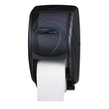 San Jamar R3590TBK - Duett Toilet Tissue Dispenser, 7 1/2 x 7 x 12 3/4, Black Pearlsan 