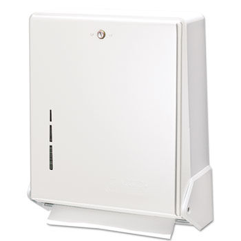 San Jamar T1905WH - True Fold Metal Front Cabinet Towel Dispenser, 11 5/8 x 5 x 14 1/2, White