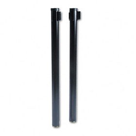 Tatco 11611 - Adjusta-Tape Crowd Control Posts, Steel, 40 High, Black, 2/Boxtatco 